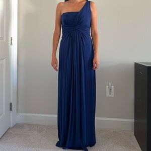 BCBG Maxazria one shoulder formal dress